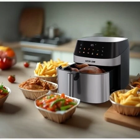 هواپز (سرخ کن بدون روغن) لمسی گرین لاین مدل deluxe air fryer 8ltr