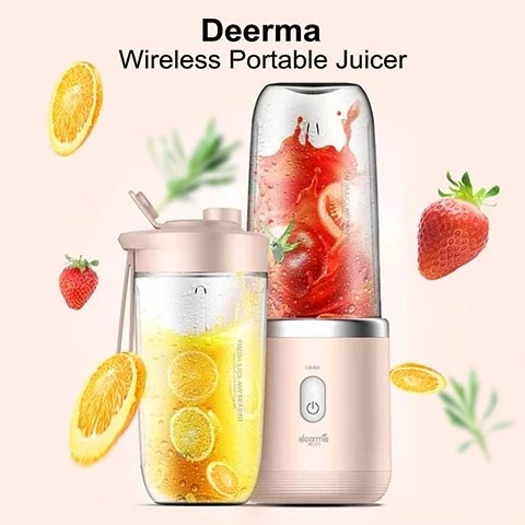 آبمیوه گیری قابل حمل شیائومی مدل Deerma NU05 deerma mini juice blender nu05